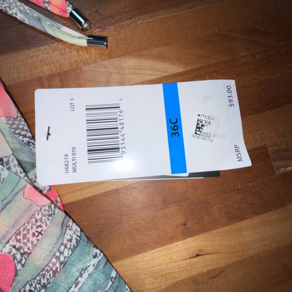 Coco Reef Womens Monaco Aura Crop Underwire Tankini Multi, 36C - Picture 11 of 11